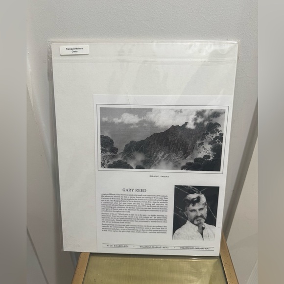 Kalalau Lookout  “Tranquil Waters”signed print by Gary Reed c. 1981 - Picture 6 of 8